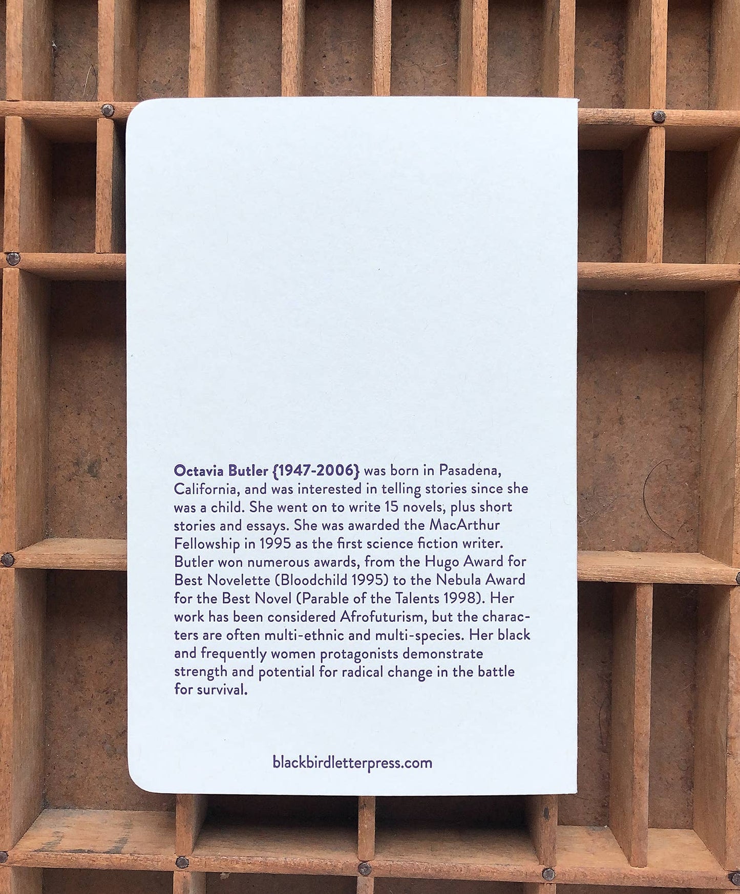 Octavia Butler notebook