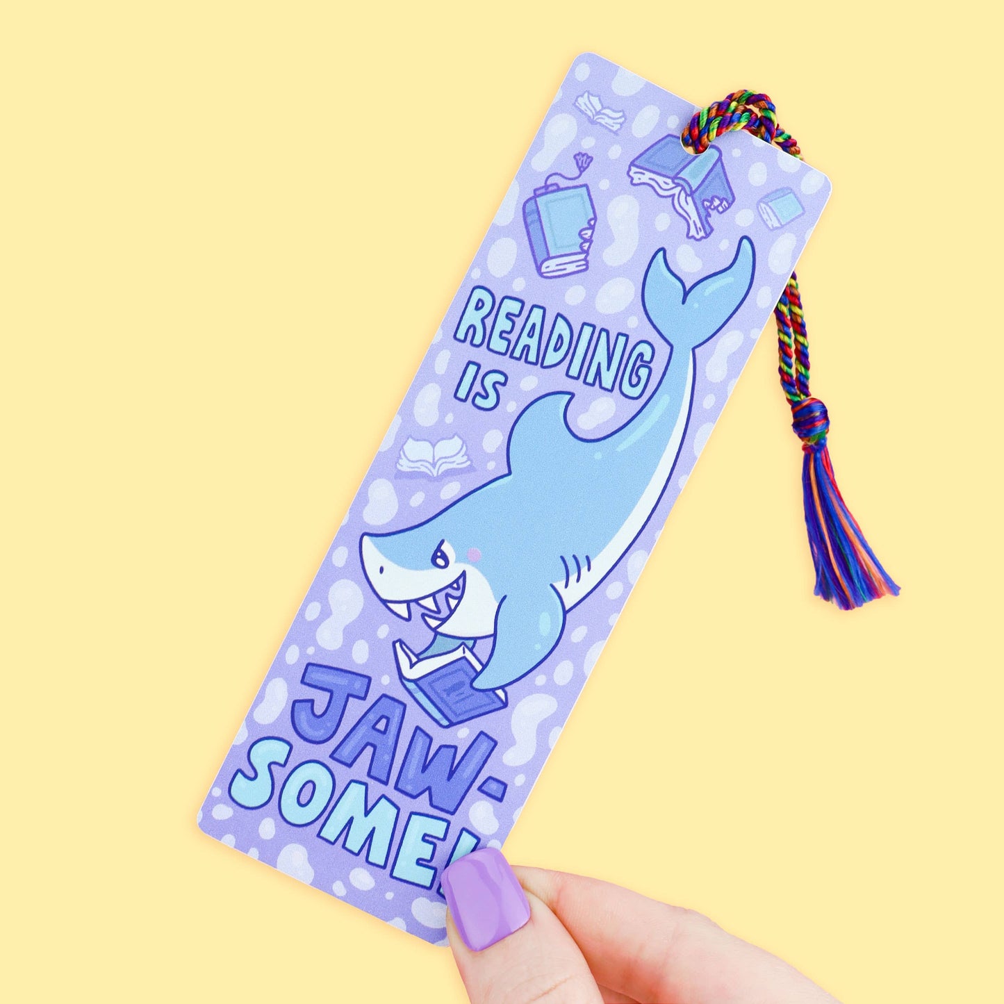 Reading is Jawsome, Shark, Bookish, Bookmark with Tassel
