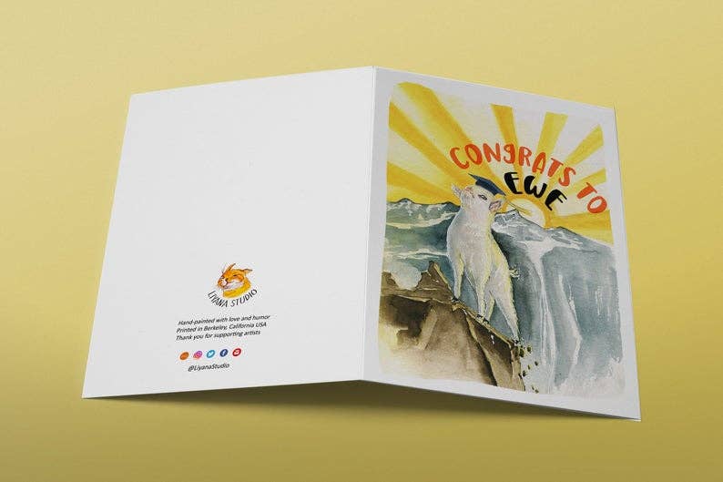 Smug Goat Grad - Funny Graduation Card