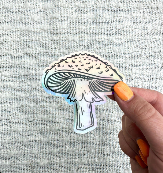 Amanita Mushroom Water Bottle Sticker