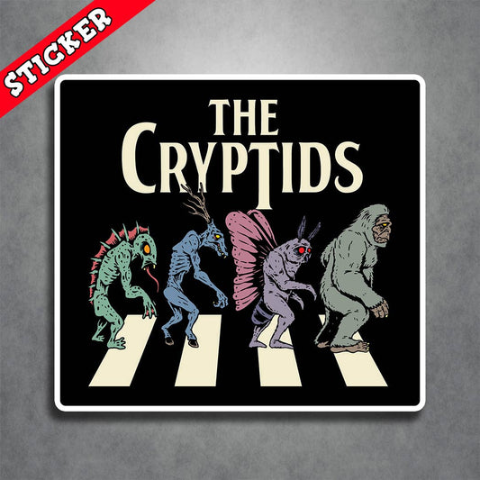 The Cryptids Stickers Abbey Road Bigfoot Mothman Chupacabra