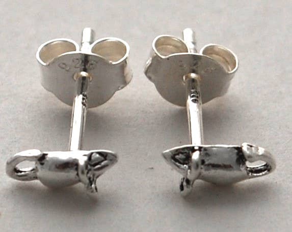 Mouse  Studs sterling silver  Natural History