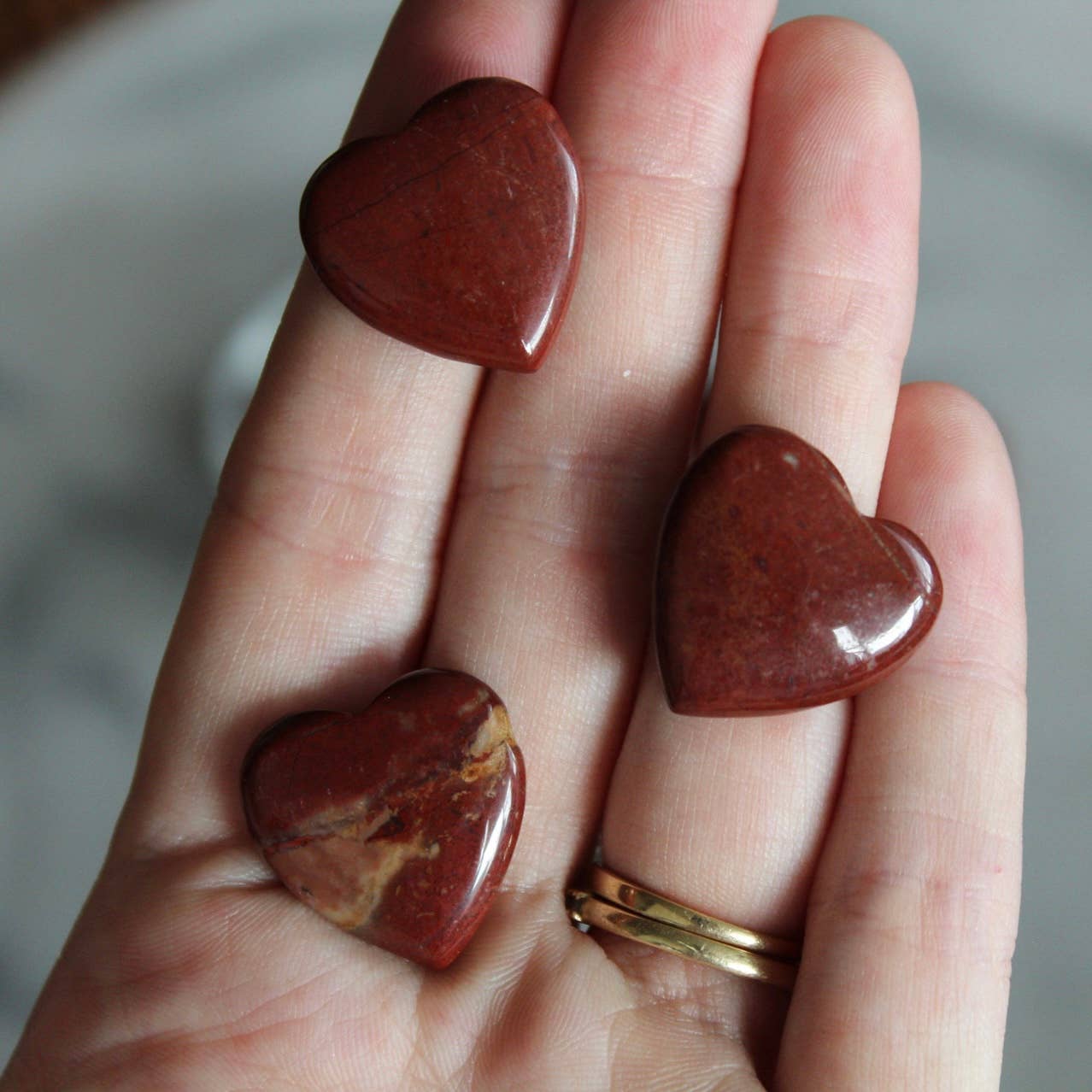 Red Jasper 20mm Heart (Crystals & Stones)