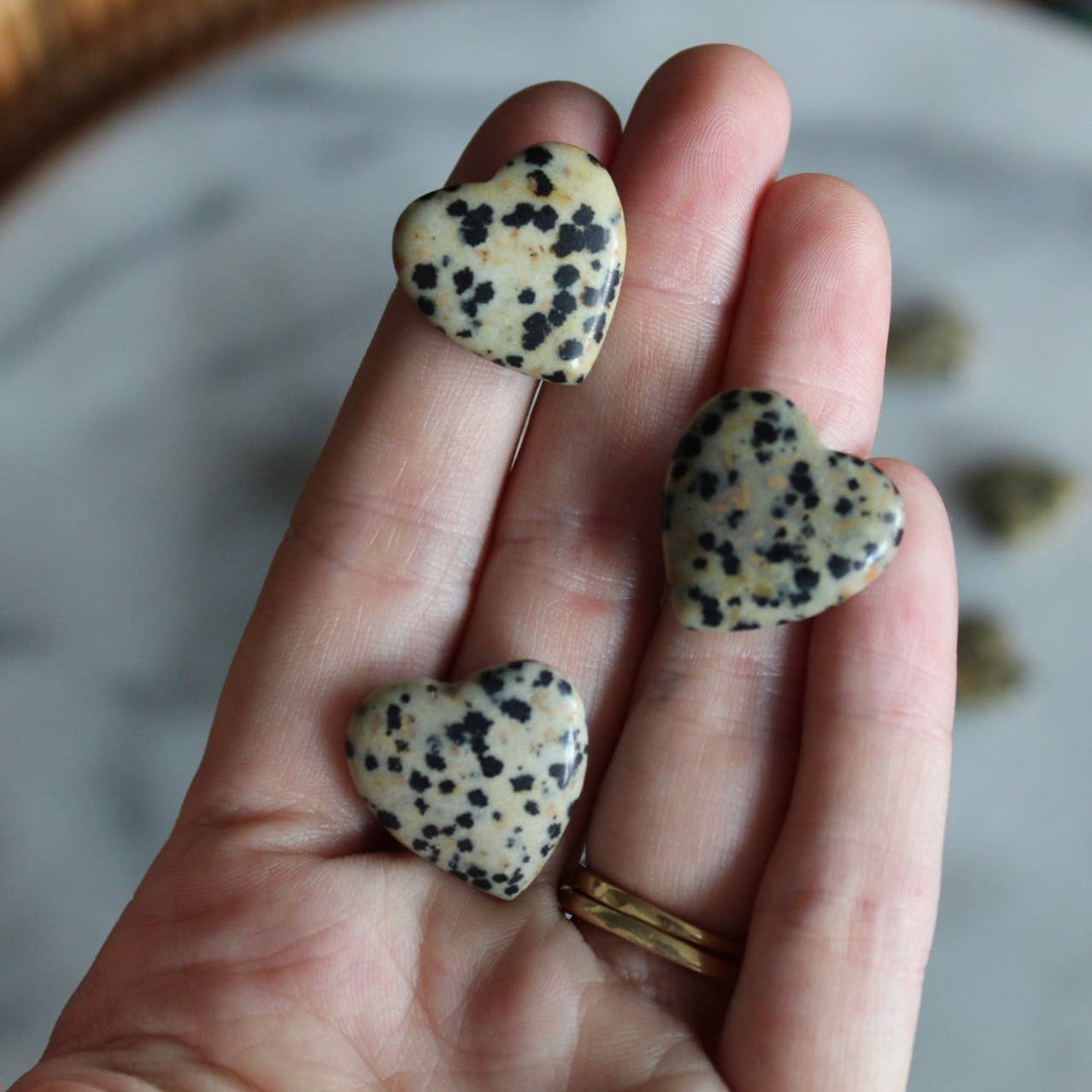 Dalmatian Jasper 20mm Heart (Crystals & Stones)
