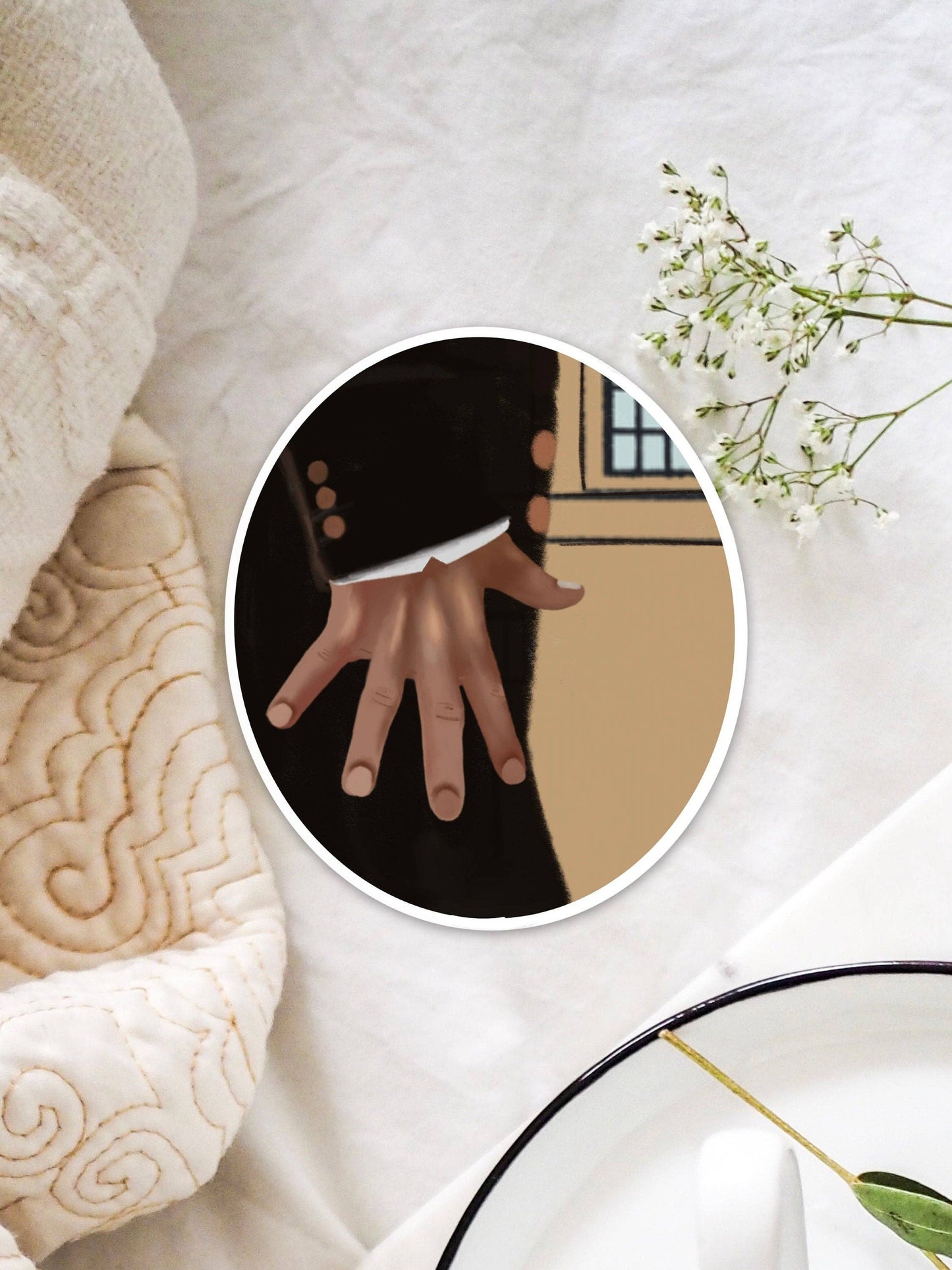 Hand Flex Mr Darcy Vinyl Sticker