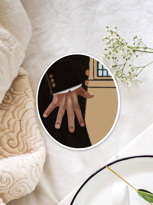 Hand Flex Mr Darcy Vinyl Sticker