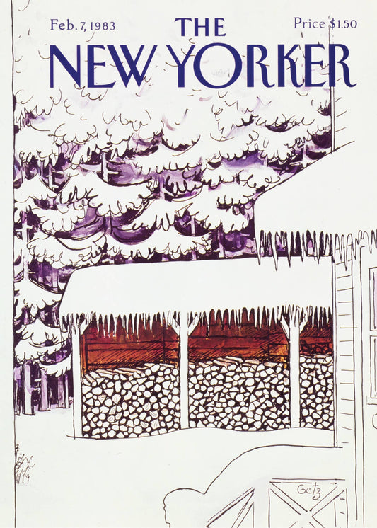 Snow-covered Shed - New Yorker Cover Christmas Card -NYVX072