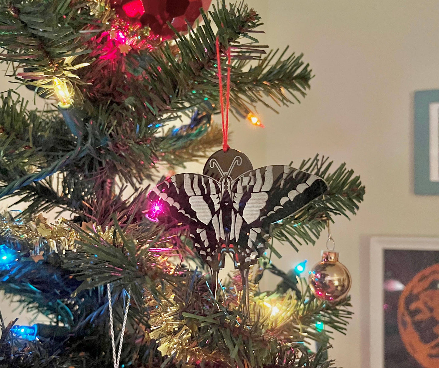 Zebra Swallowtail Butterfly  Ornament