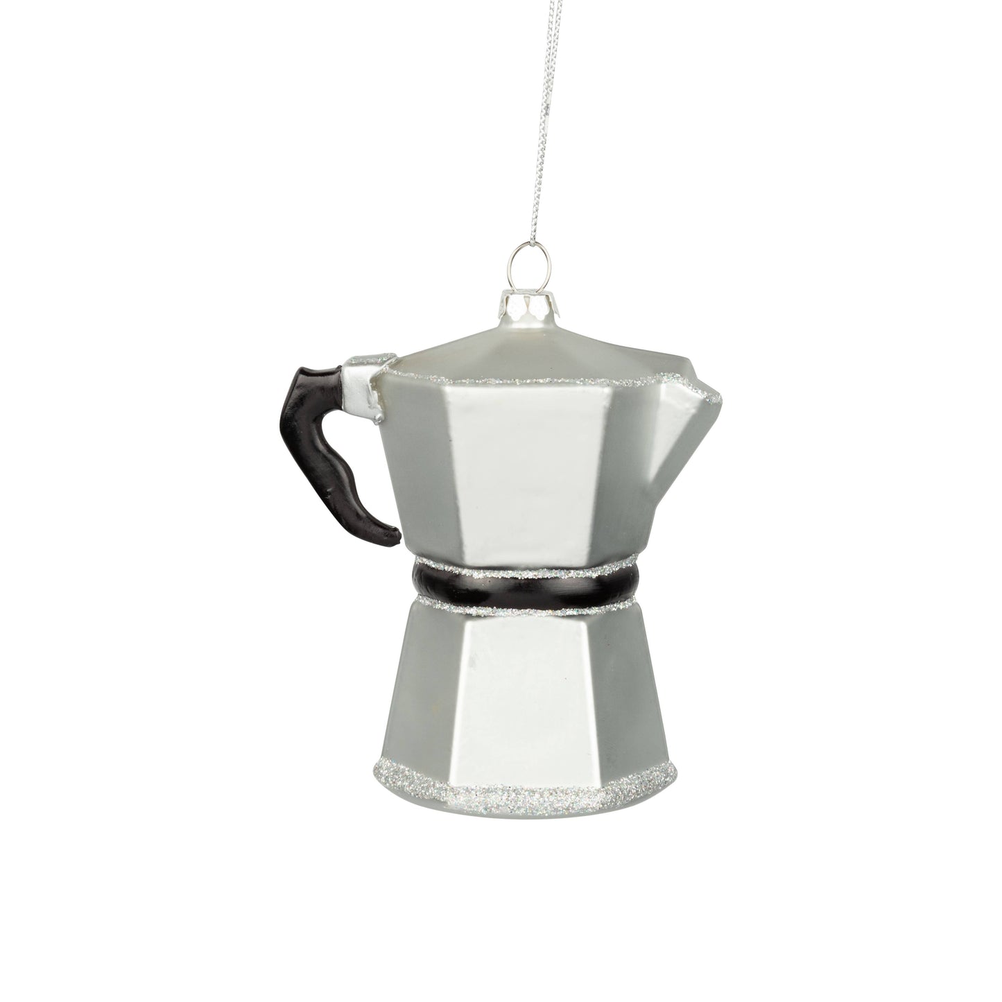 Glass Espresso Coffee Pot Ornament