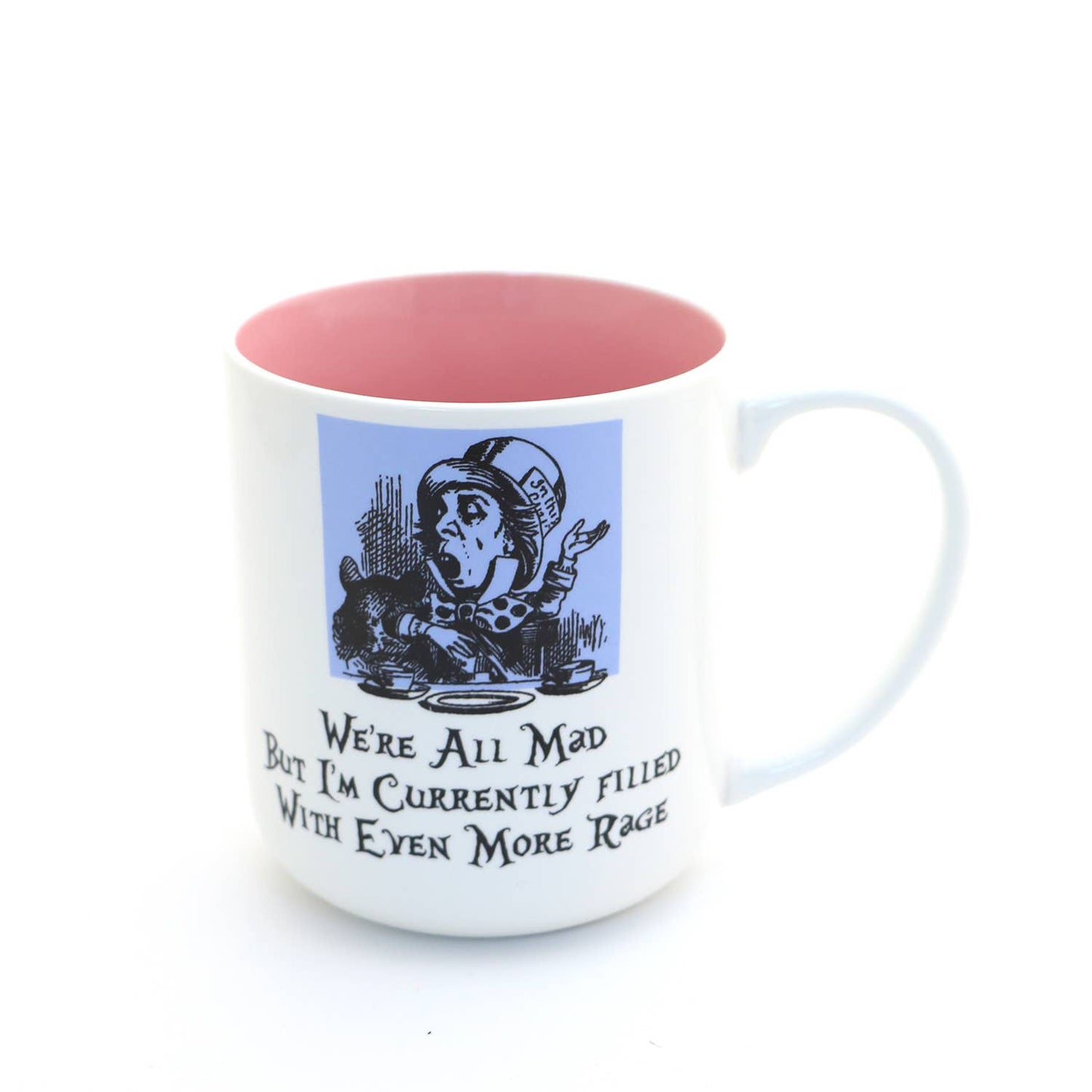 Mad Hatter mug, Alice in Wonderland Tea mug, We're all Mad..