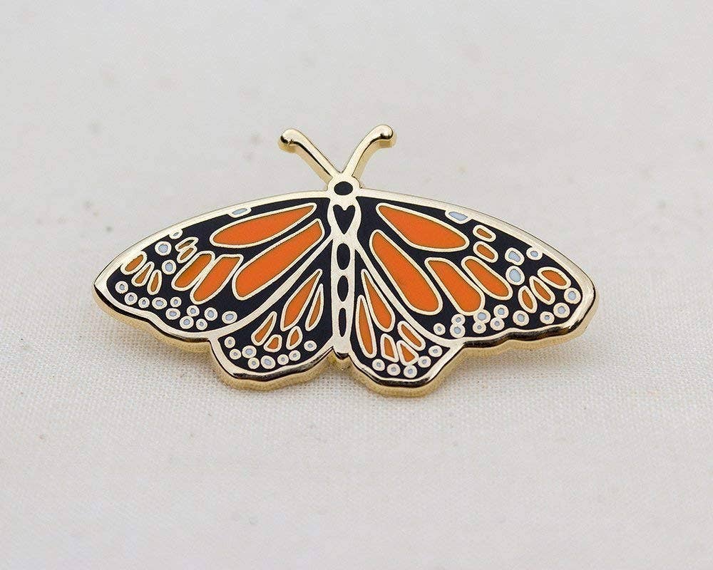 Monarch Magic: Enamel Butterfly Pin for Nature Lovers