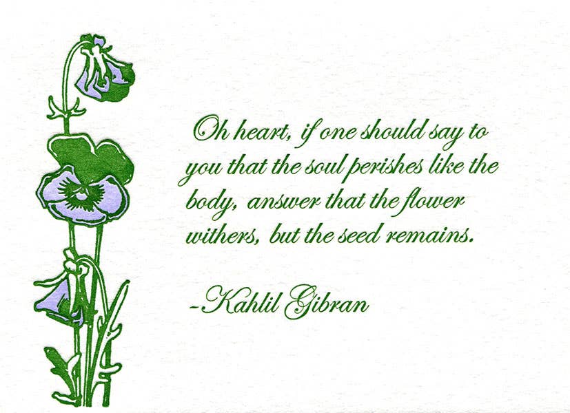Sympathy Flower Greeting Card