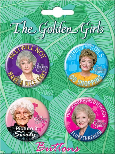 Golden Girls BT4 2 Carded 4 Button Set