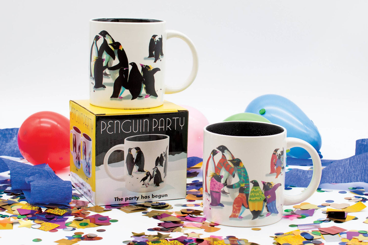 Penguin Party Heat-Changing Coffee Mug