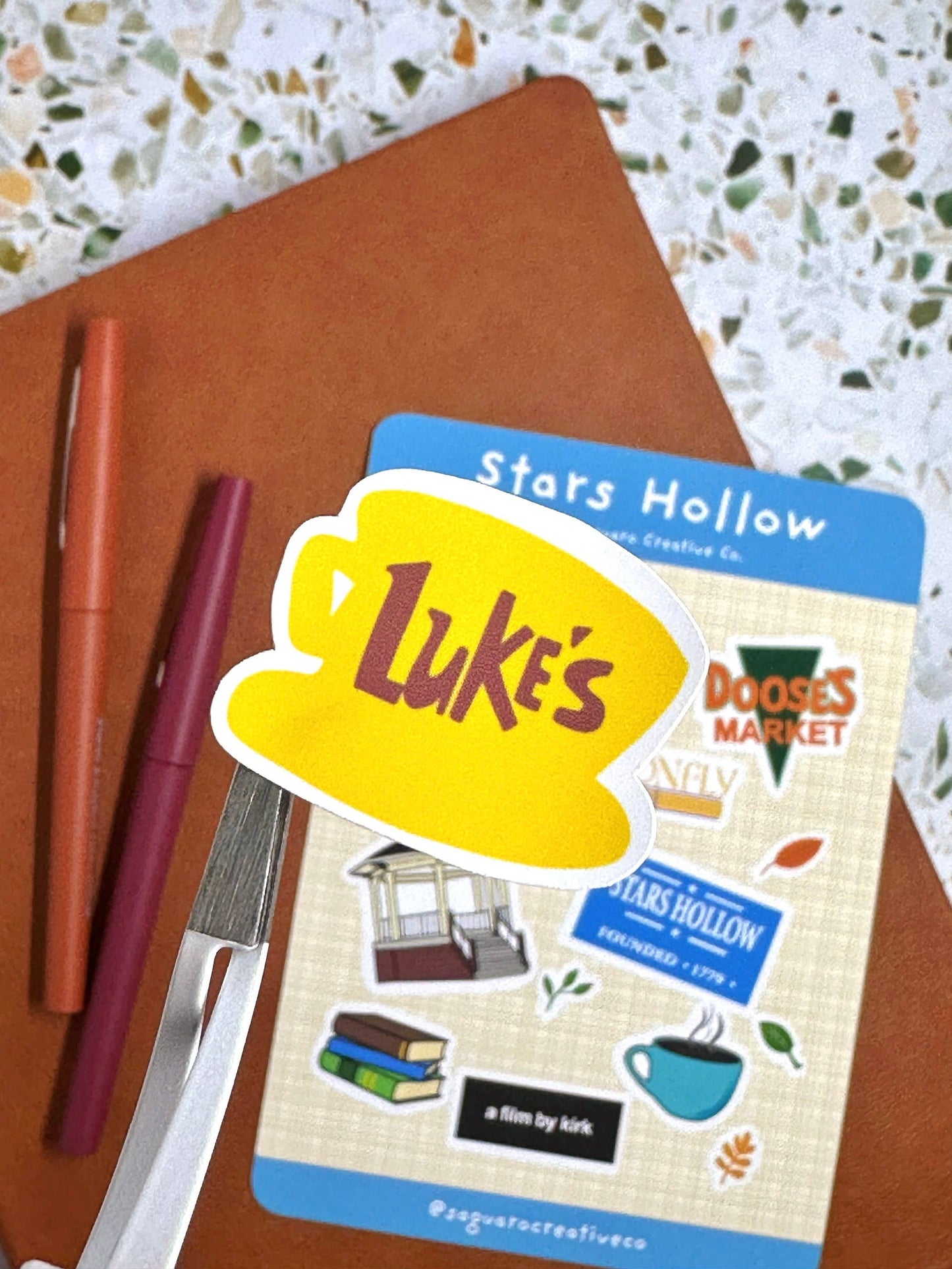 Stars Hollow Sticker Sheet / Sticker Sheet for Planner, Jour
