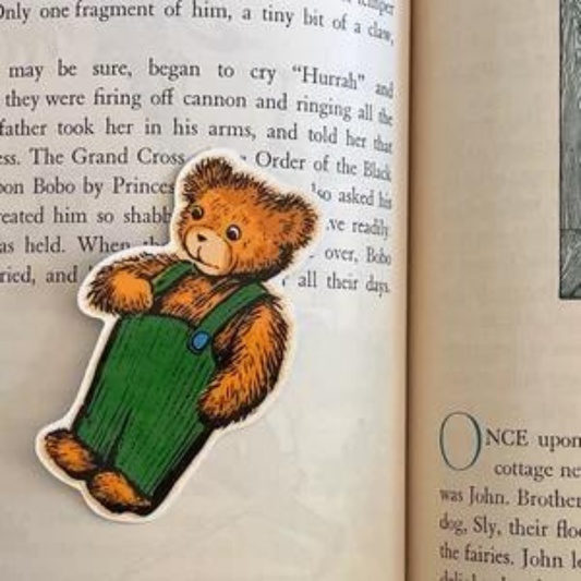 Corduroy Bear Sticker - Storybook sticker - waterproof Vinyl