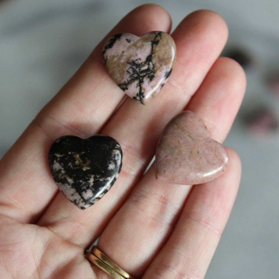 Rhodonite 20mm Heart (Crystals & Stones)