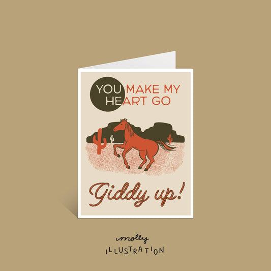 Giddyup! Western Romance Card