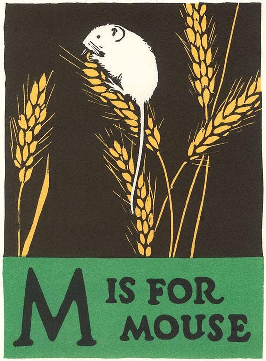 Postcard KF-484 M is for Mouse