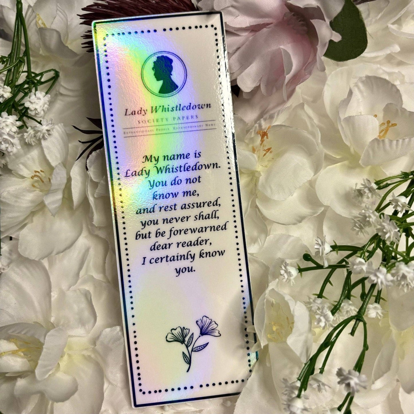 Lady Whistledown Society Papers Cardstock Bookmark