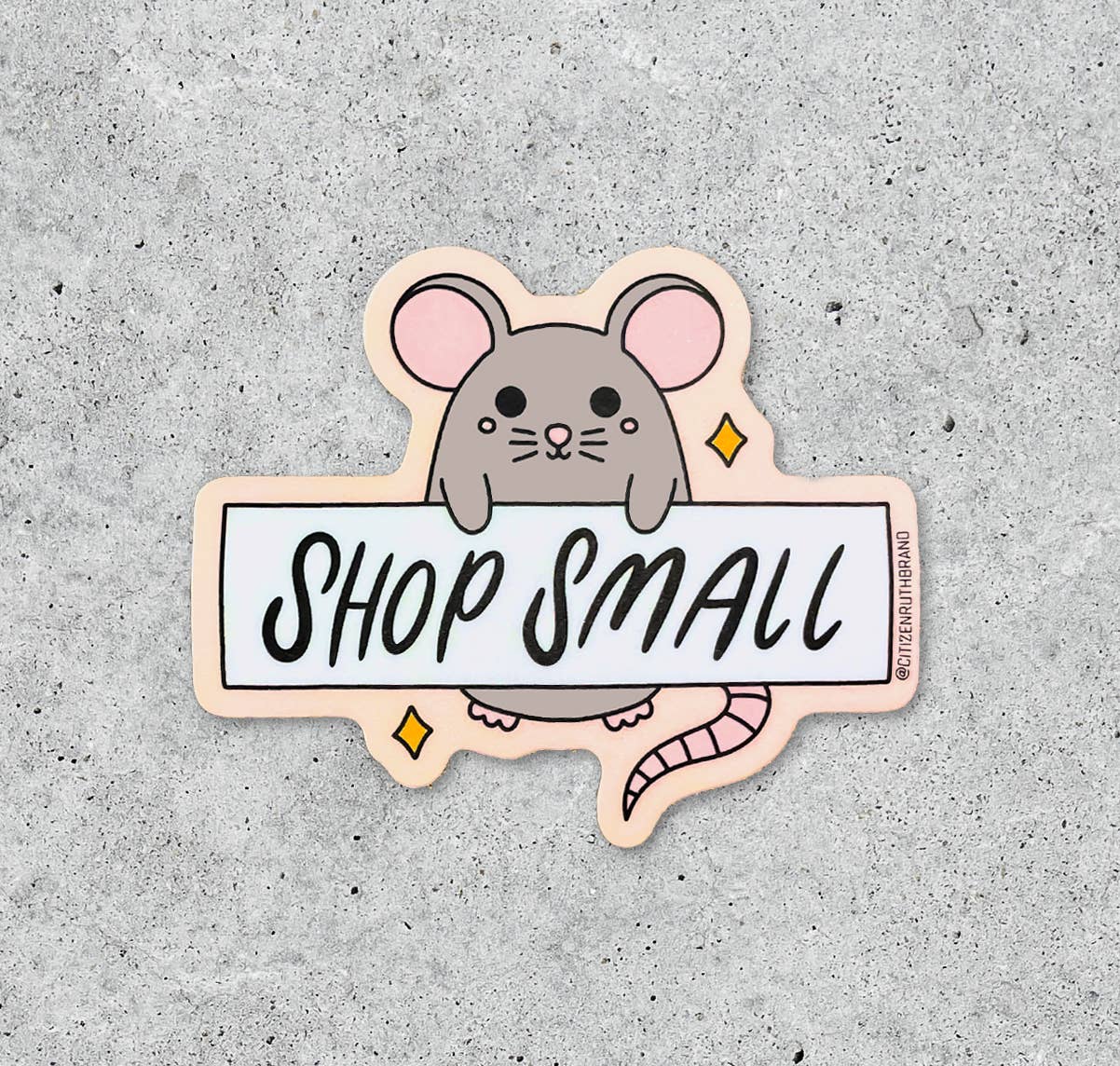 Shop Small Tiny Mouse - Vinyl Sticker