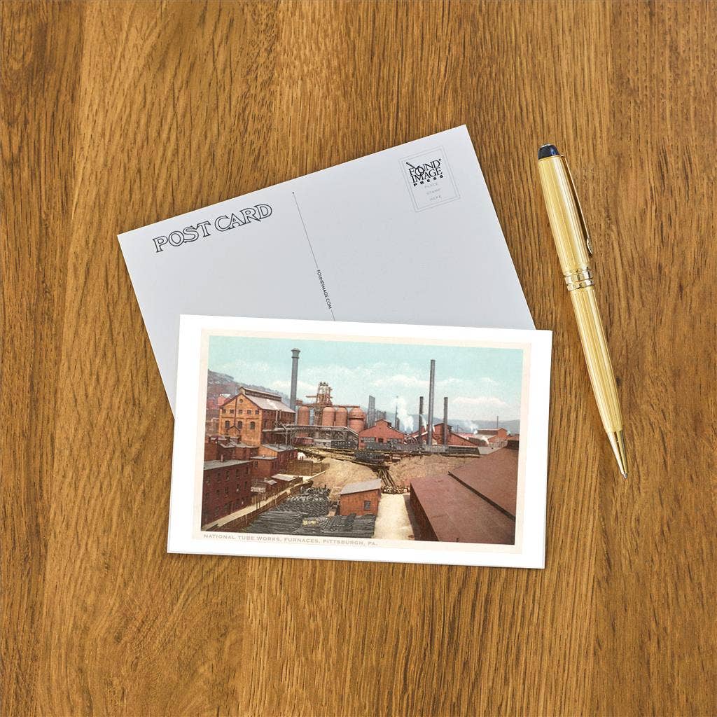 Postcard WP-98 Steel Works, Pittsburgh, Pennsylvania