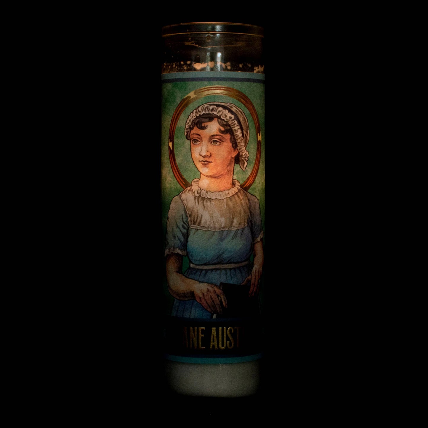 Jane Austen Secular Saint Candle