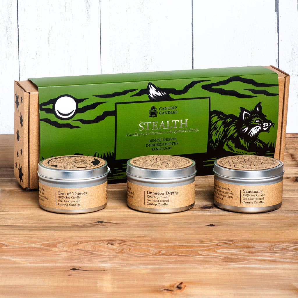 Stealth Adventure Triptych Candle Game Set