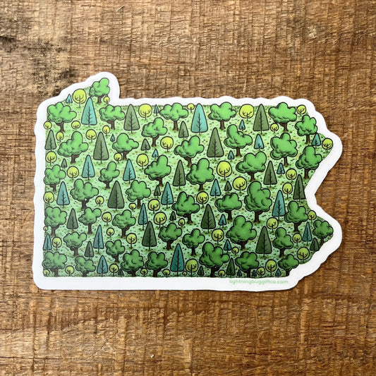 Pennsylvania Trees Vinyl Sticker