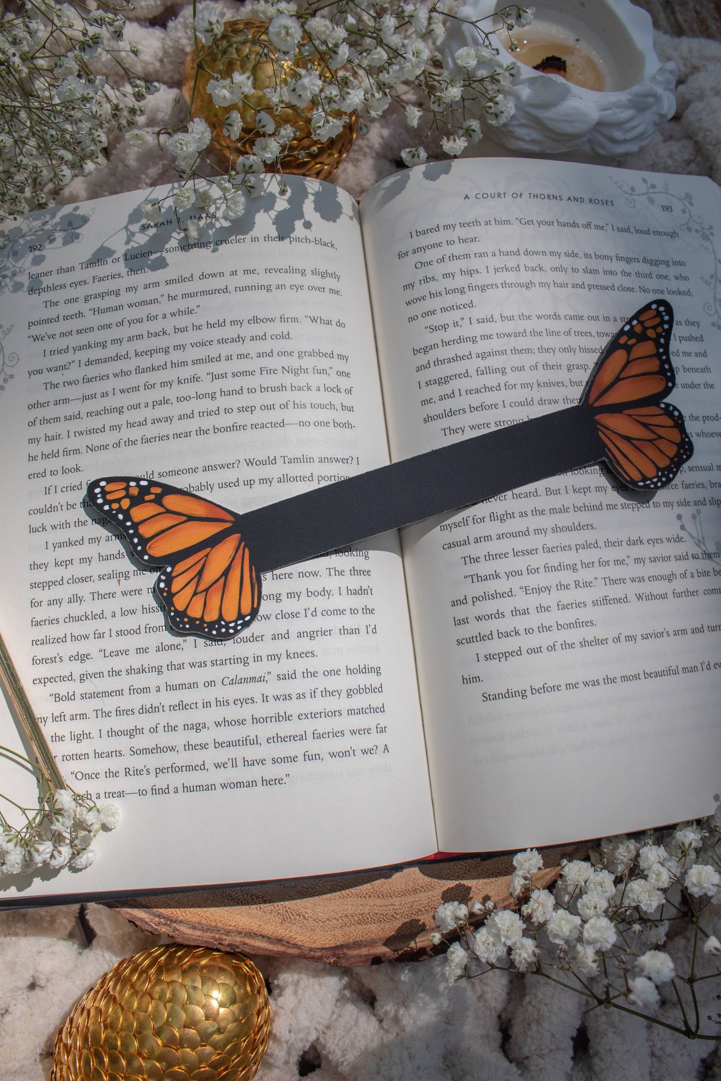 3D Monarch Butterfly Wings Bookmark | Soft Touch