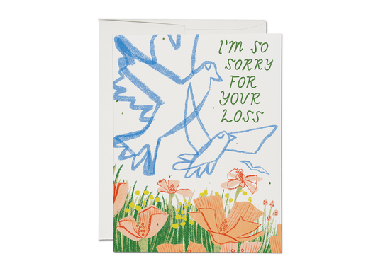 Peaceful Meadow sympathy greeting card