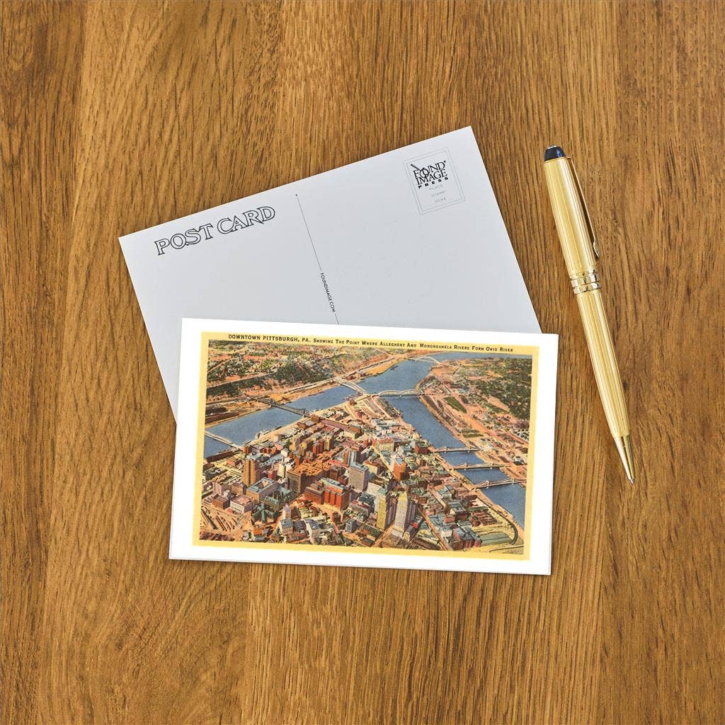 Postcard WP-12 View over Pittsburgh, Pennsylvania