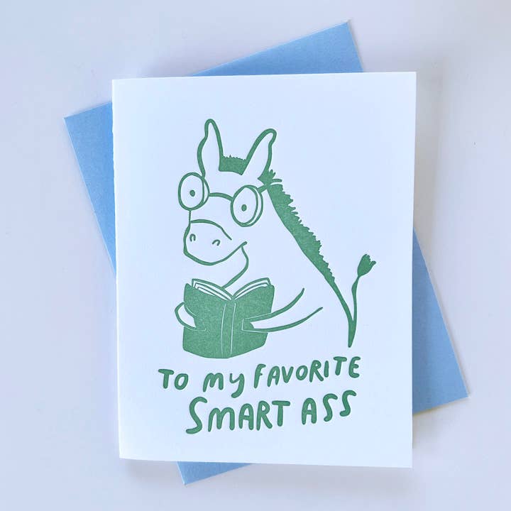 Smart Ass Letterpress Friendship Card