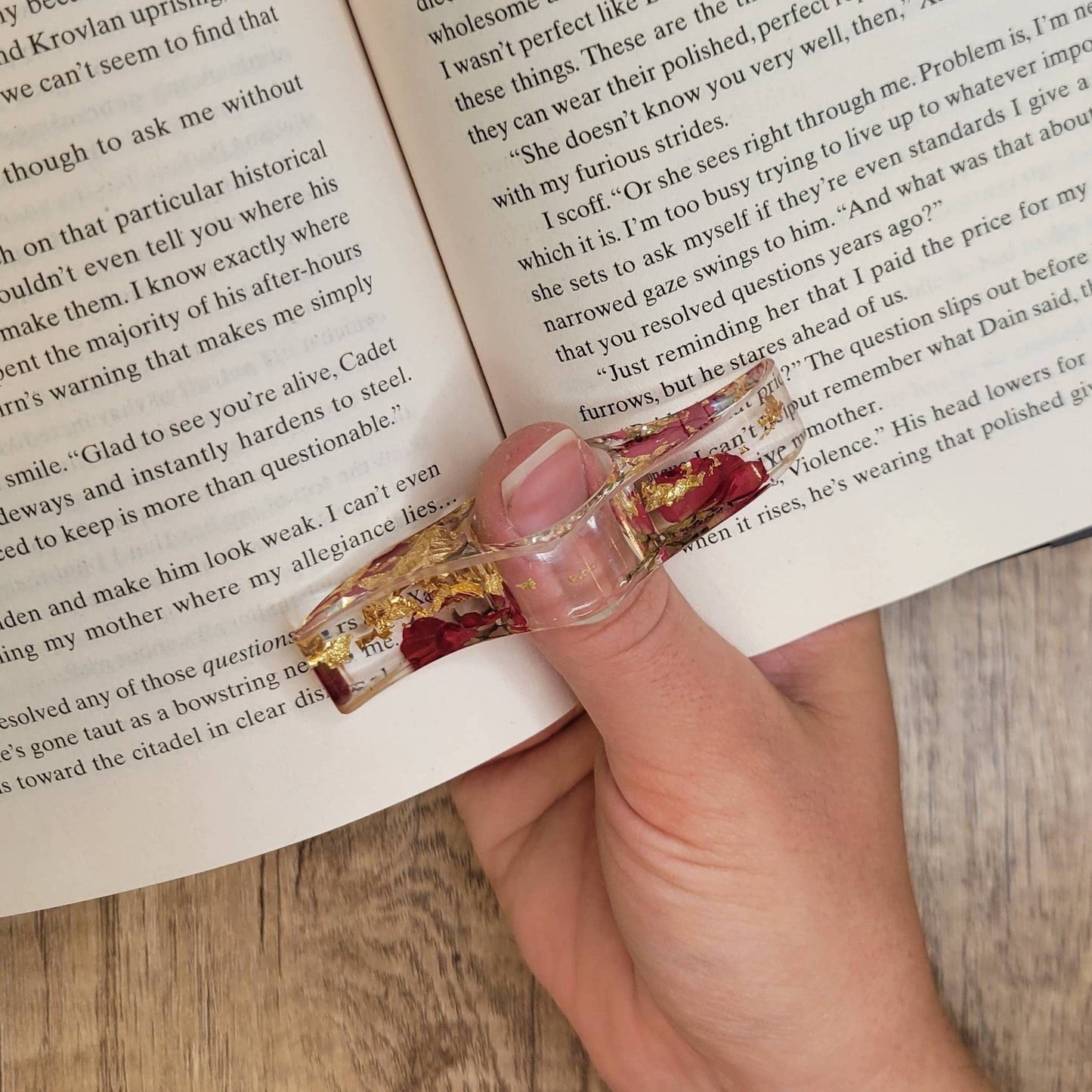 Floral Book Page Holder (Magenta)