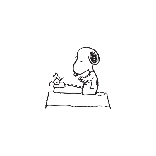Snoopy Writer Tattoo Pair