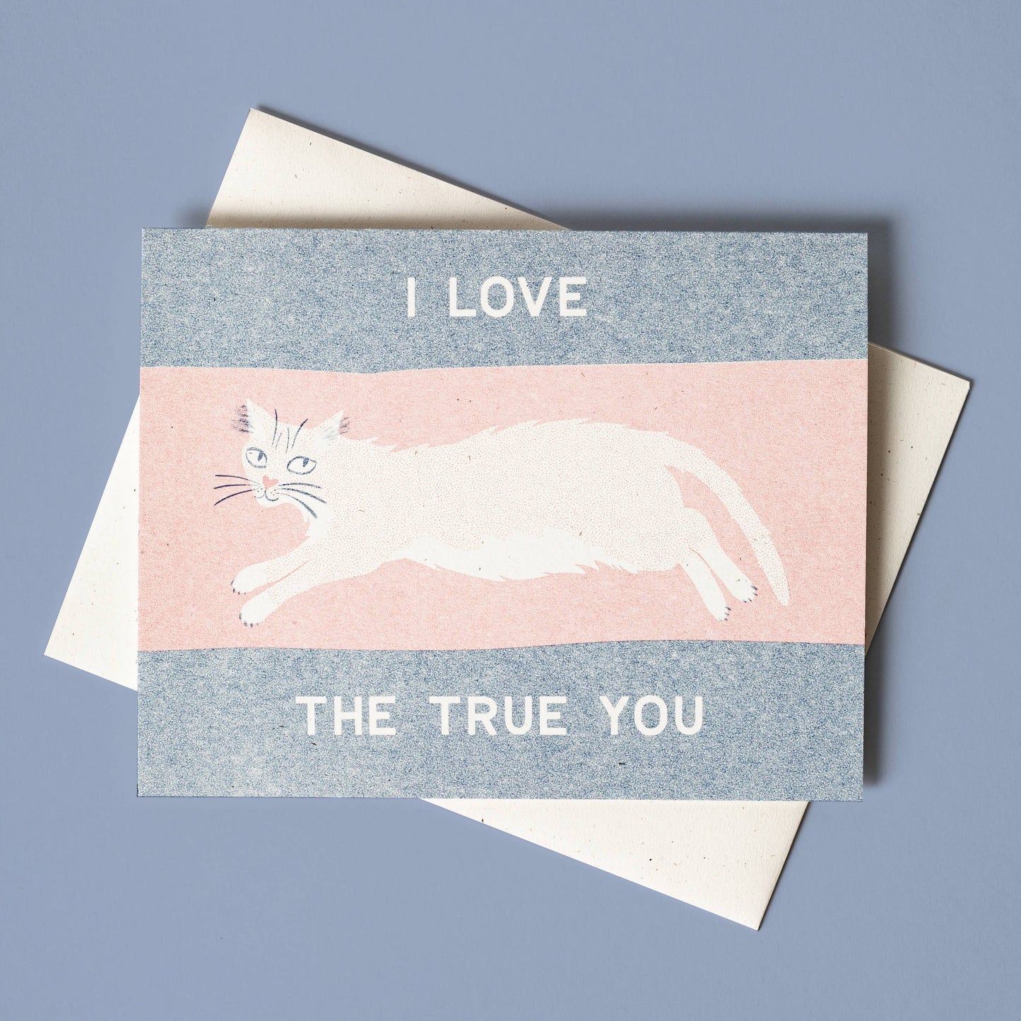 I Love The True You - Trans Pride Risograph Card