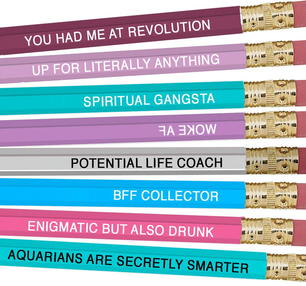 Astrology Pencils Aquarius | Birthday Gift