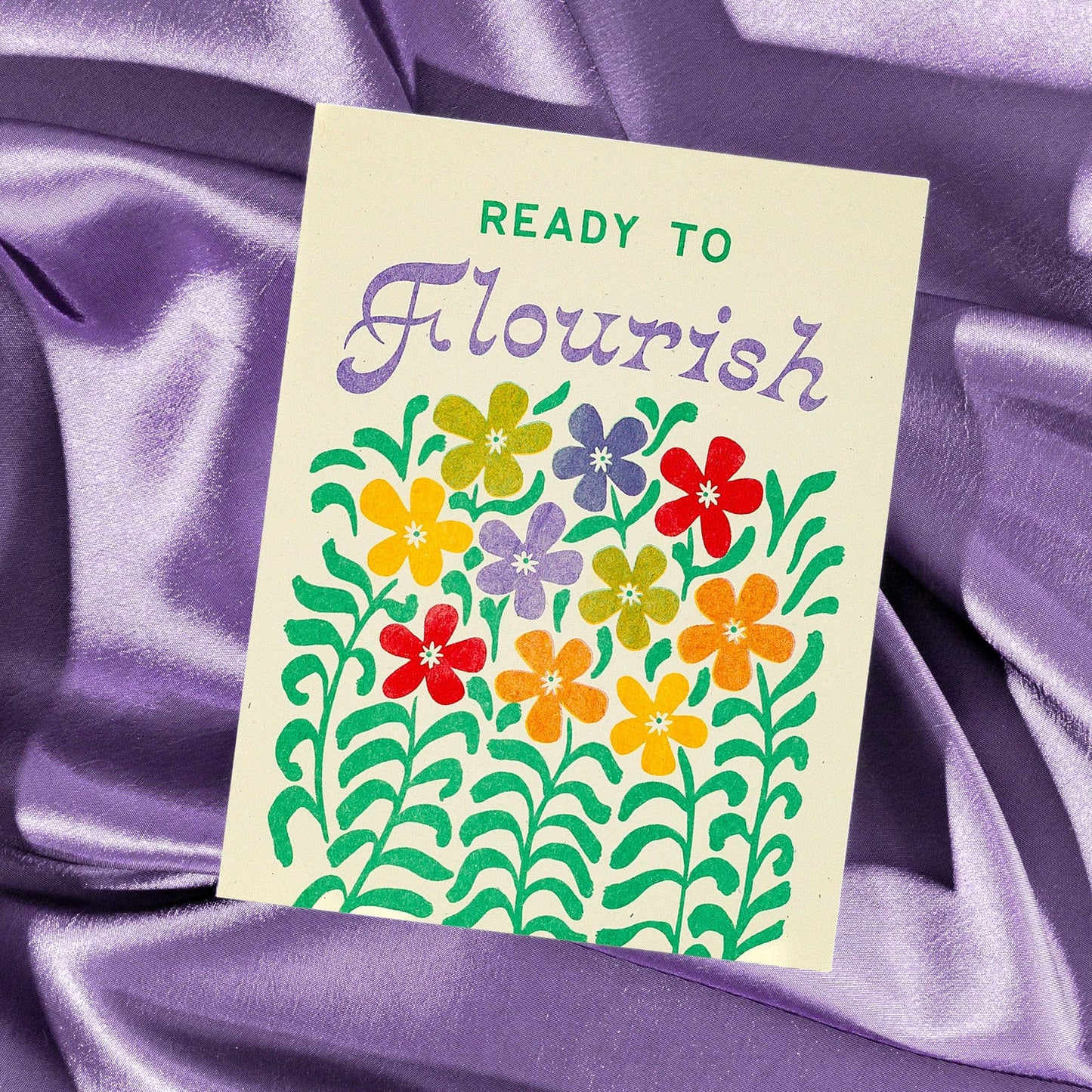 Ready to Flourish - Risograph Greeting Card