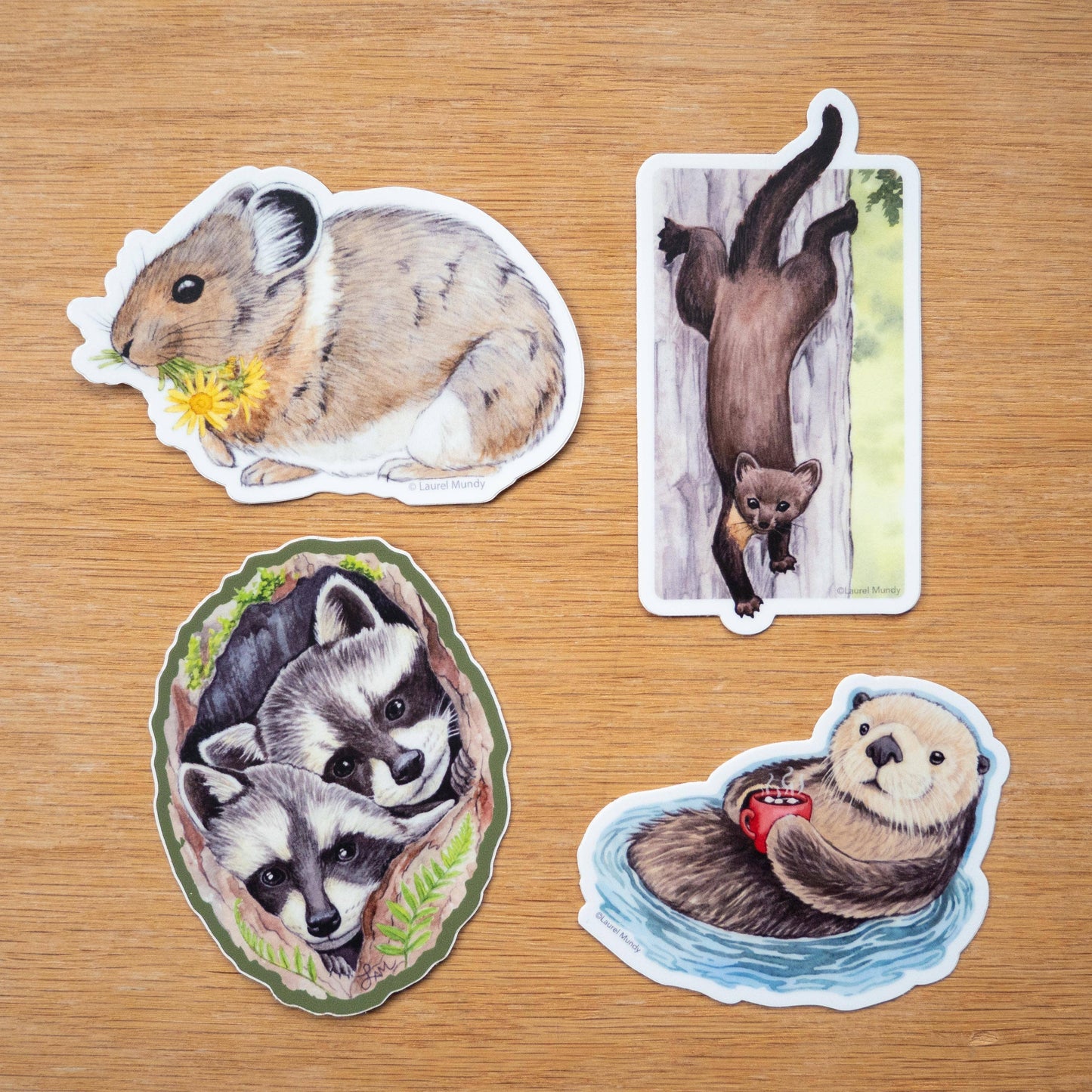 Cozy Sea Otter 3" Medium Vinyl Sticker Waterproof