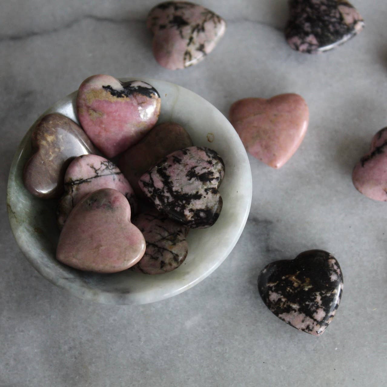Rhodonite 20mm Heart (Crystals & Stones)