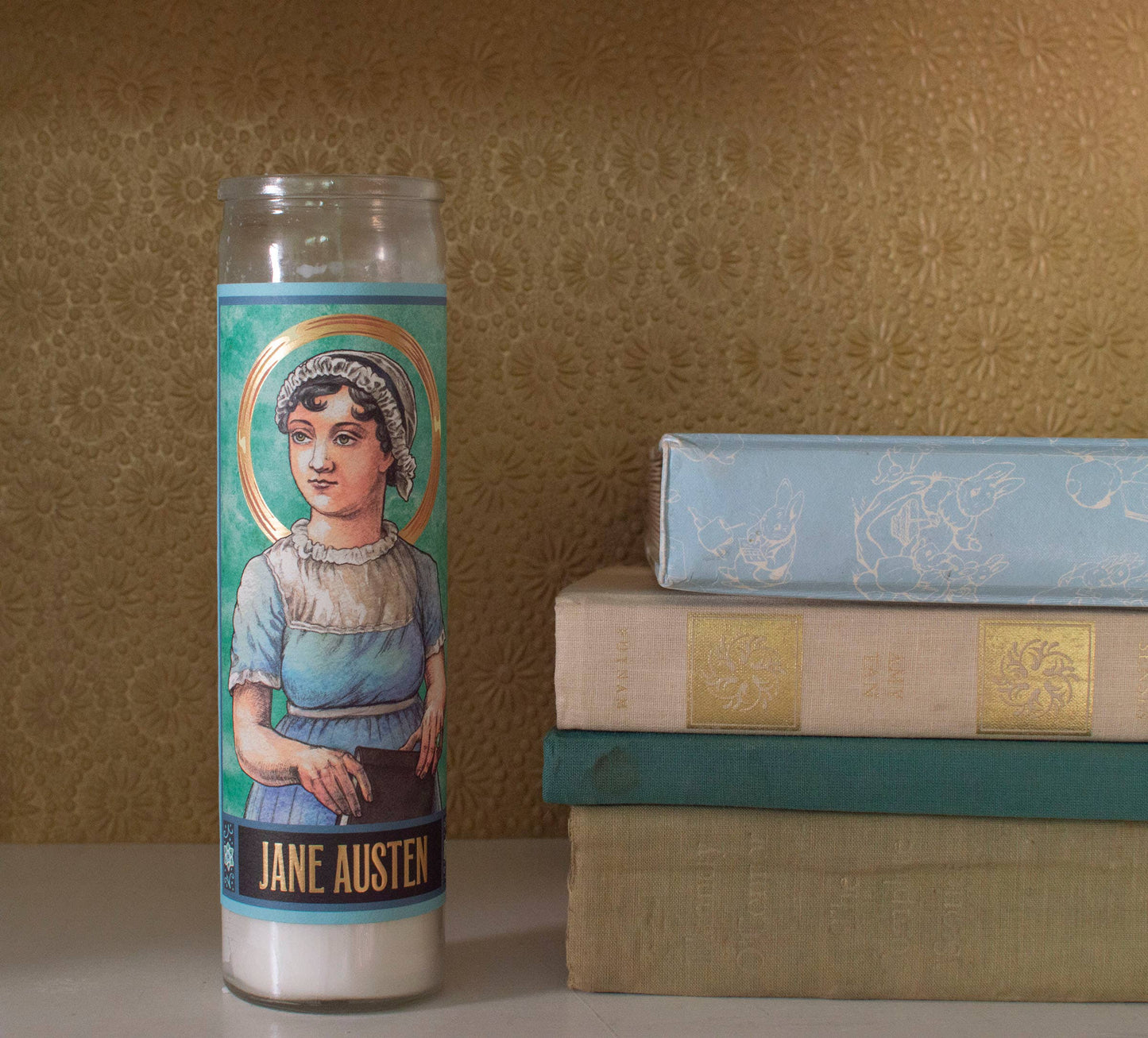 Jane Austen Secular Saint Candle