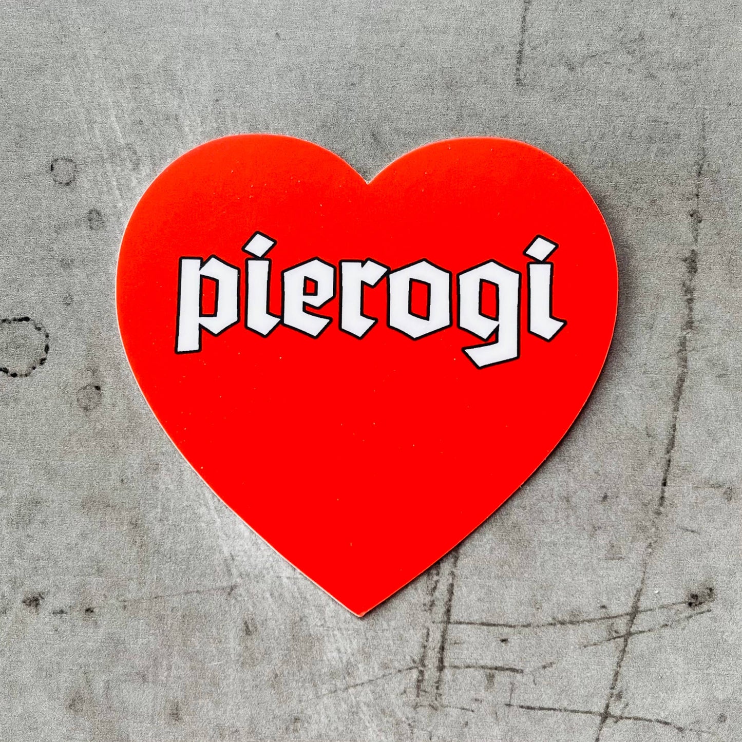 Pierogi heart sticker // foodie Polish gifts