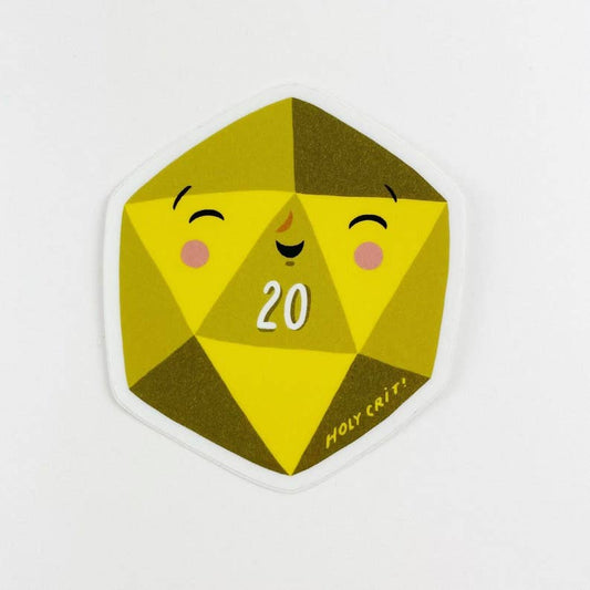 Holy Crit! D20 Dungeons and Dragons Dice Vinyl Sticker