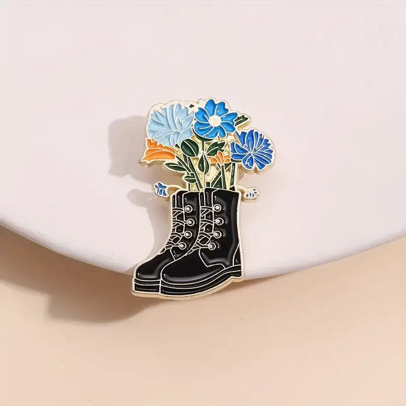 Blossom Boots Enamel Pin