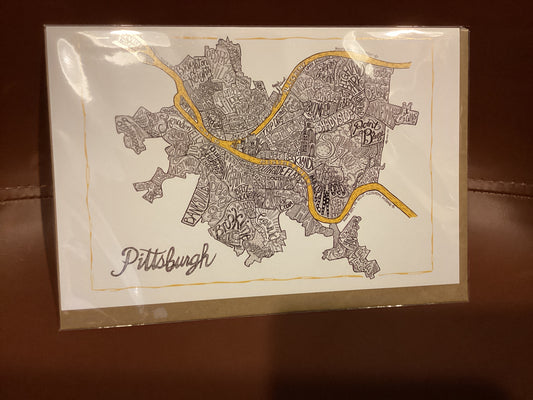 Pittsburgh Neighborhoods Note Card