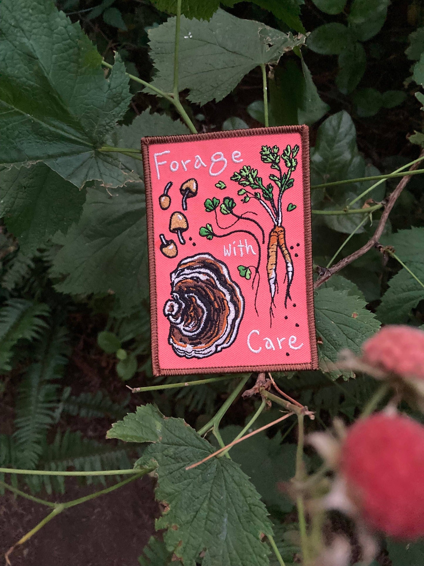 Forage With Care Large Embroidered Patch