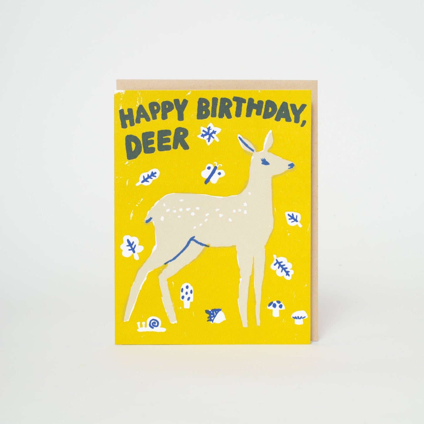Birthday Deer Letterpress Greeting Card by Egg Press