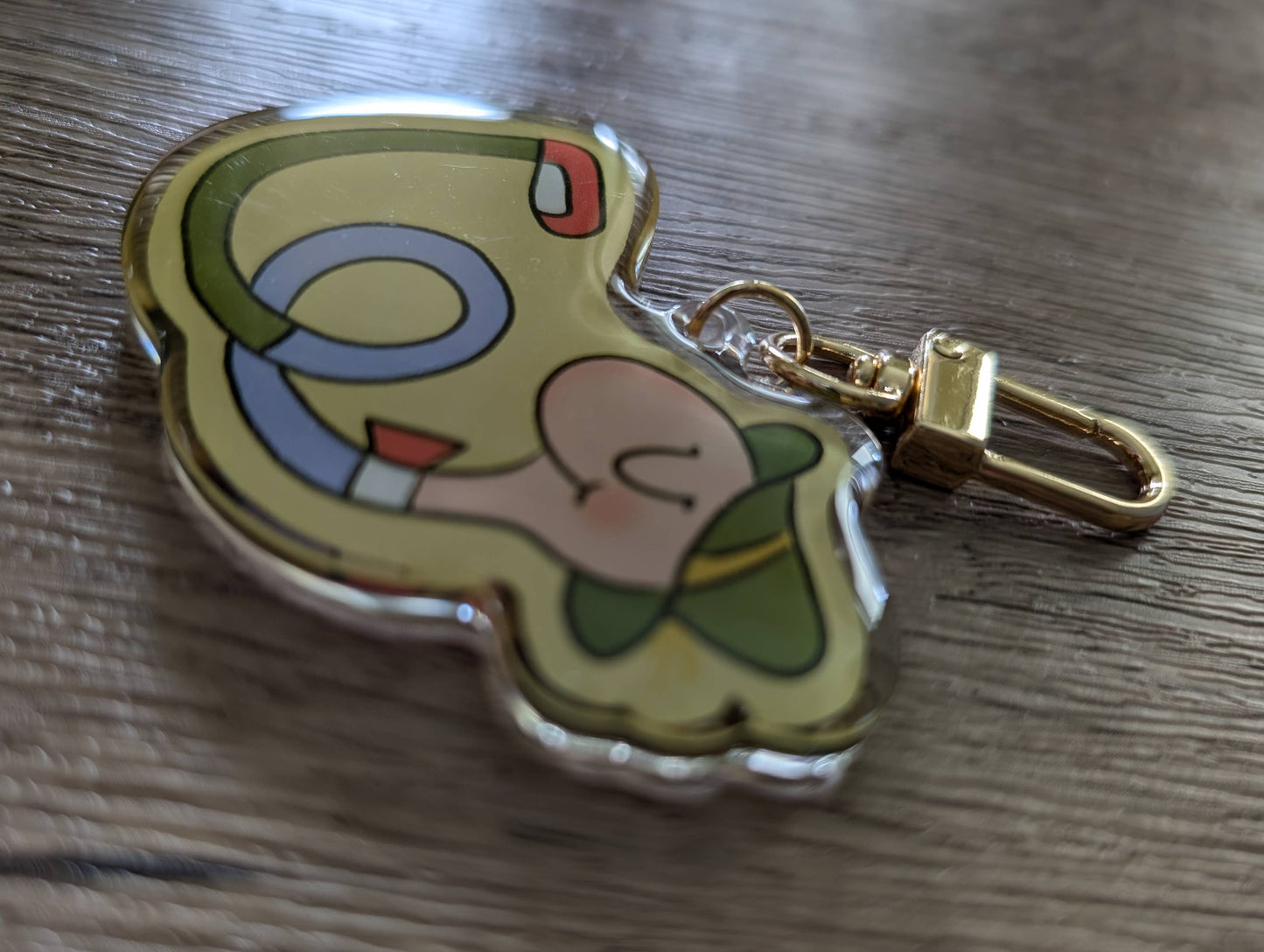 Lowly Worm - Richard Scarry Epoxy Acrylic Charm Keychain