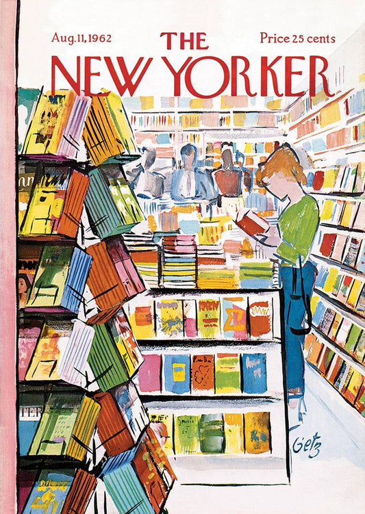 Bookstore Browsing - New Yorker Cover Card - NYV069