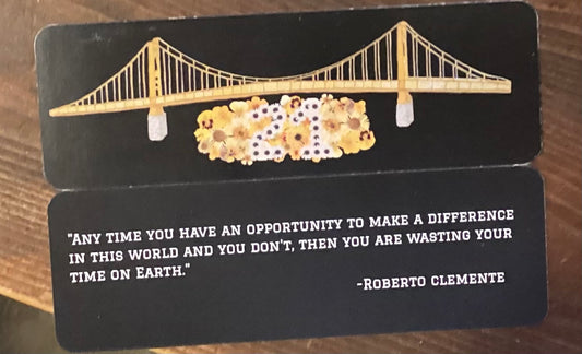 “Make a Difference" Roberto Clemente Bridge Bookmark